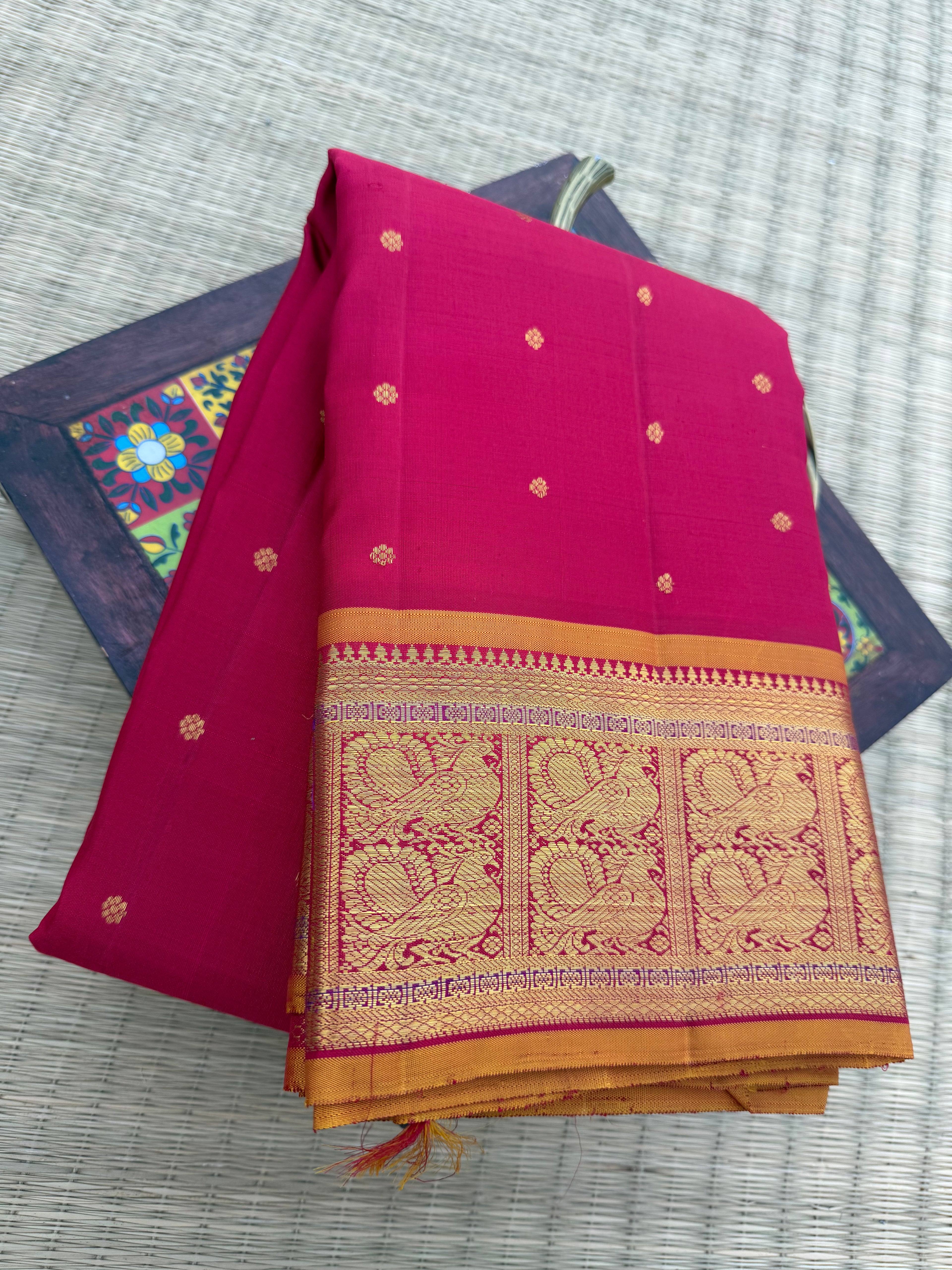 Pure Kanchipattu Saree – red