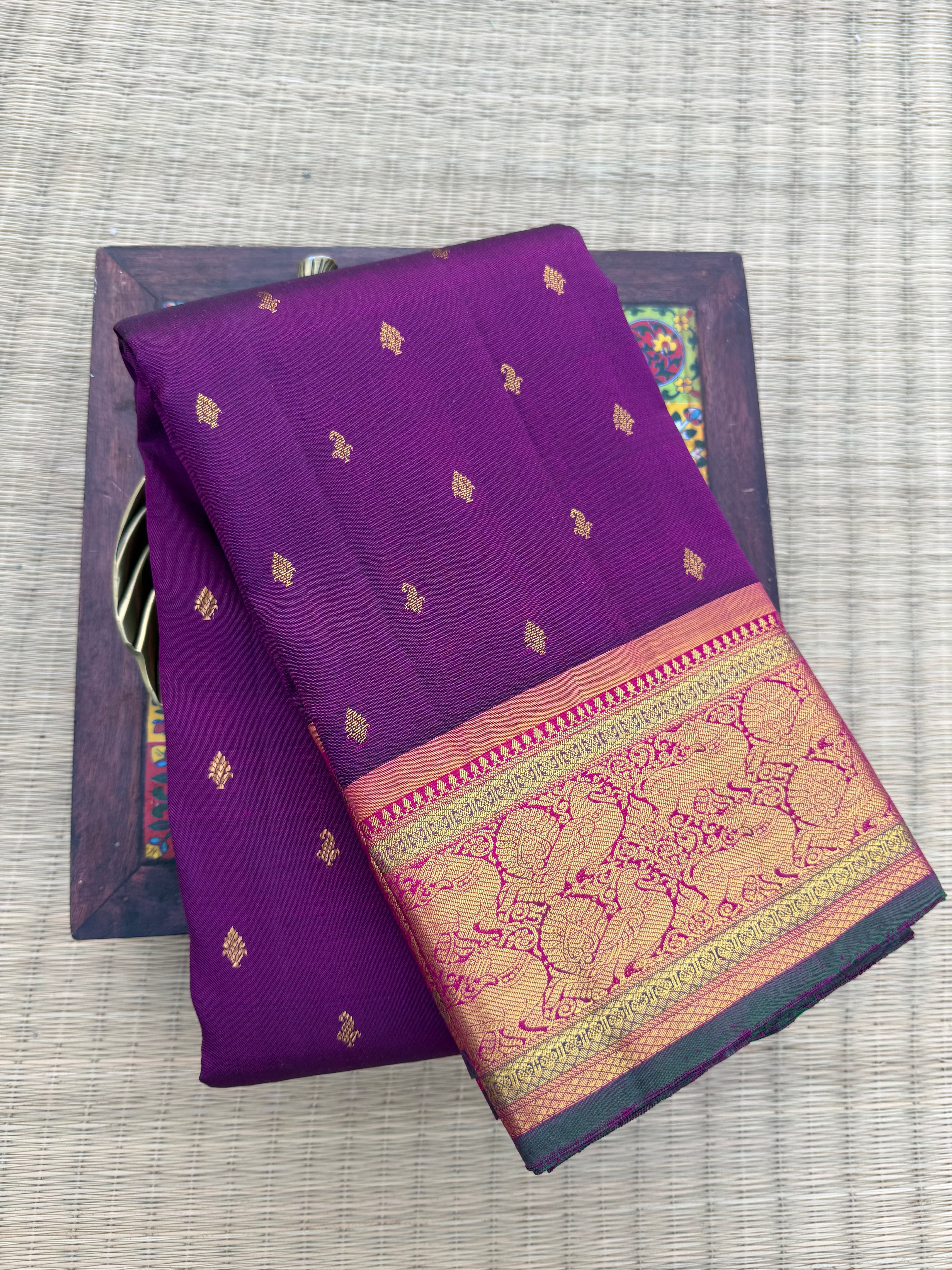 Pure Kanchipattu Saree – Purple
