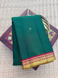Pure Kanchipattu Saree – Bottle Green