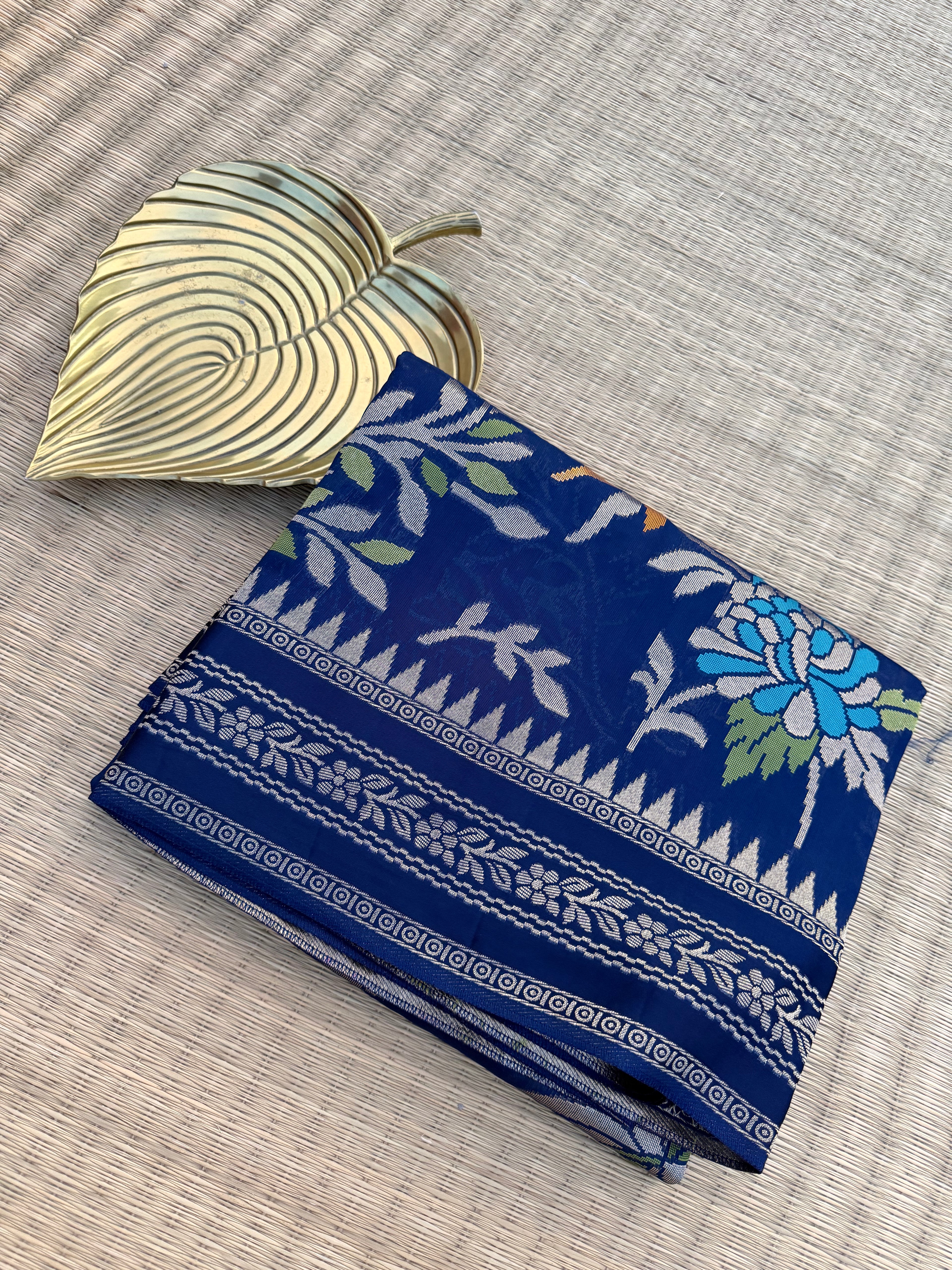 DARK BLUE BANARASI SAREE