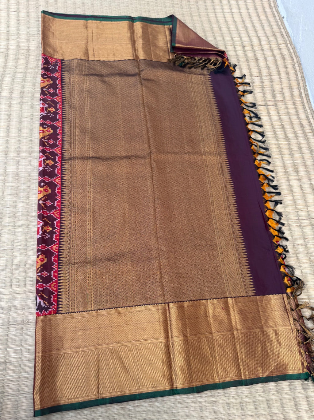 Patola Kanjeevaram fusion saree