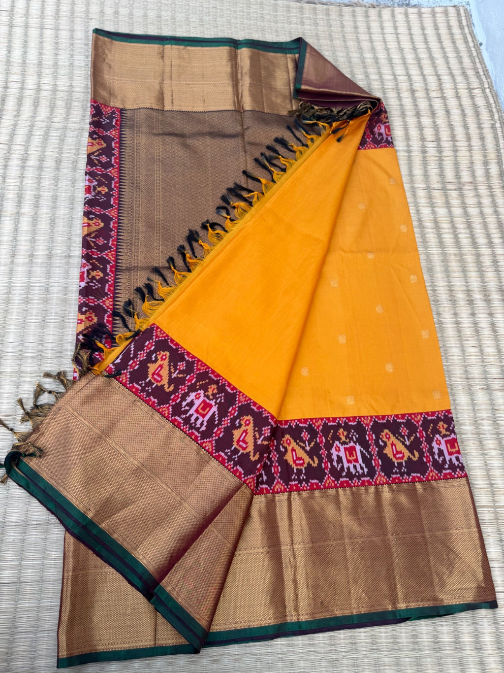 Patola Kanjeevaram fusion saree