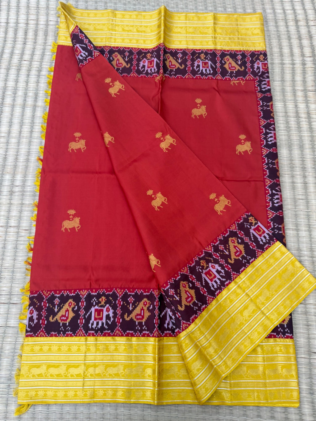 Patola Kanjeevaram fusion saree