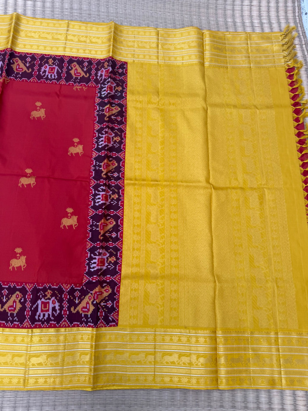 Patola Kanjeevaram fusion saree