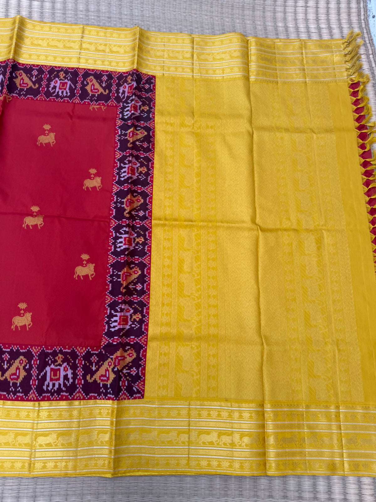 Patola Kanjeevaram fusion saree