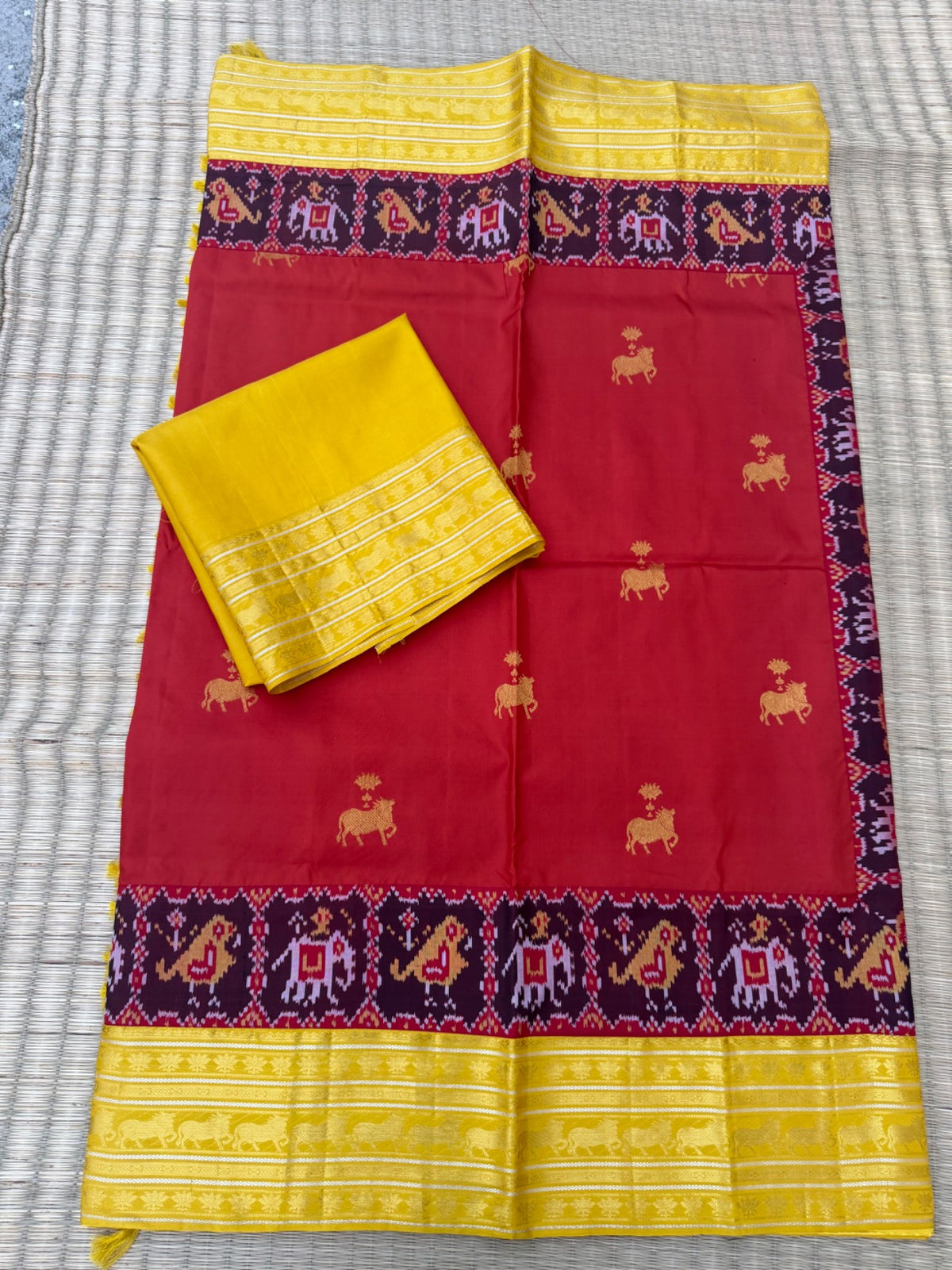 Patola Kanjeevaram fusion saree