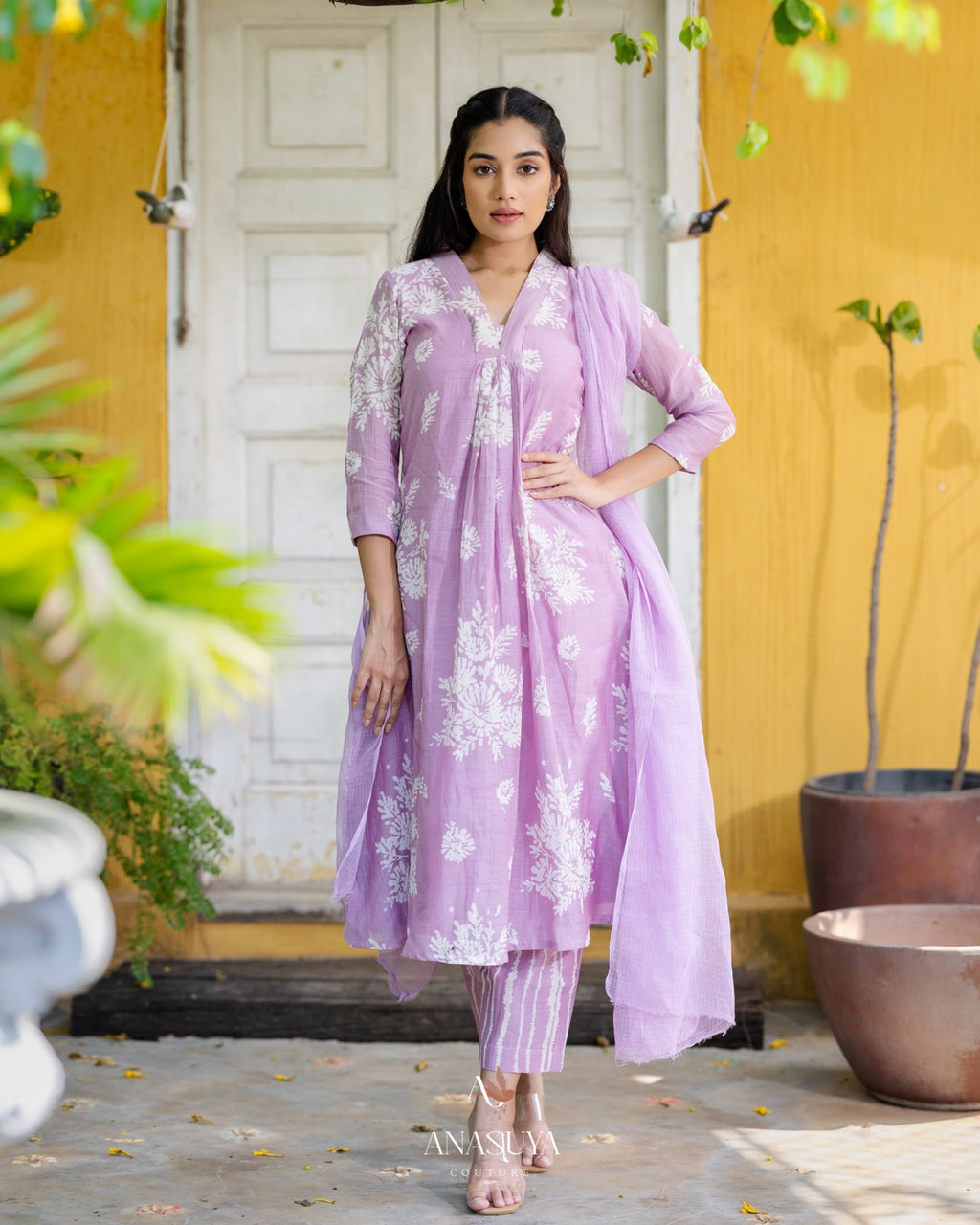 Chanderi 3 pc set