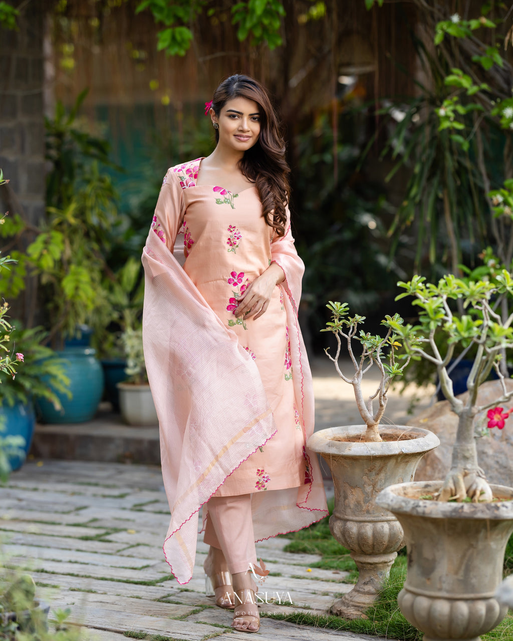 Mushru silk kurthi set