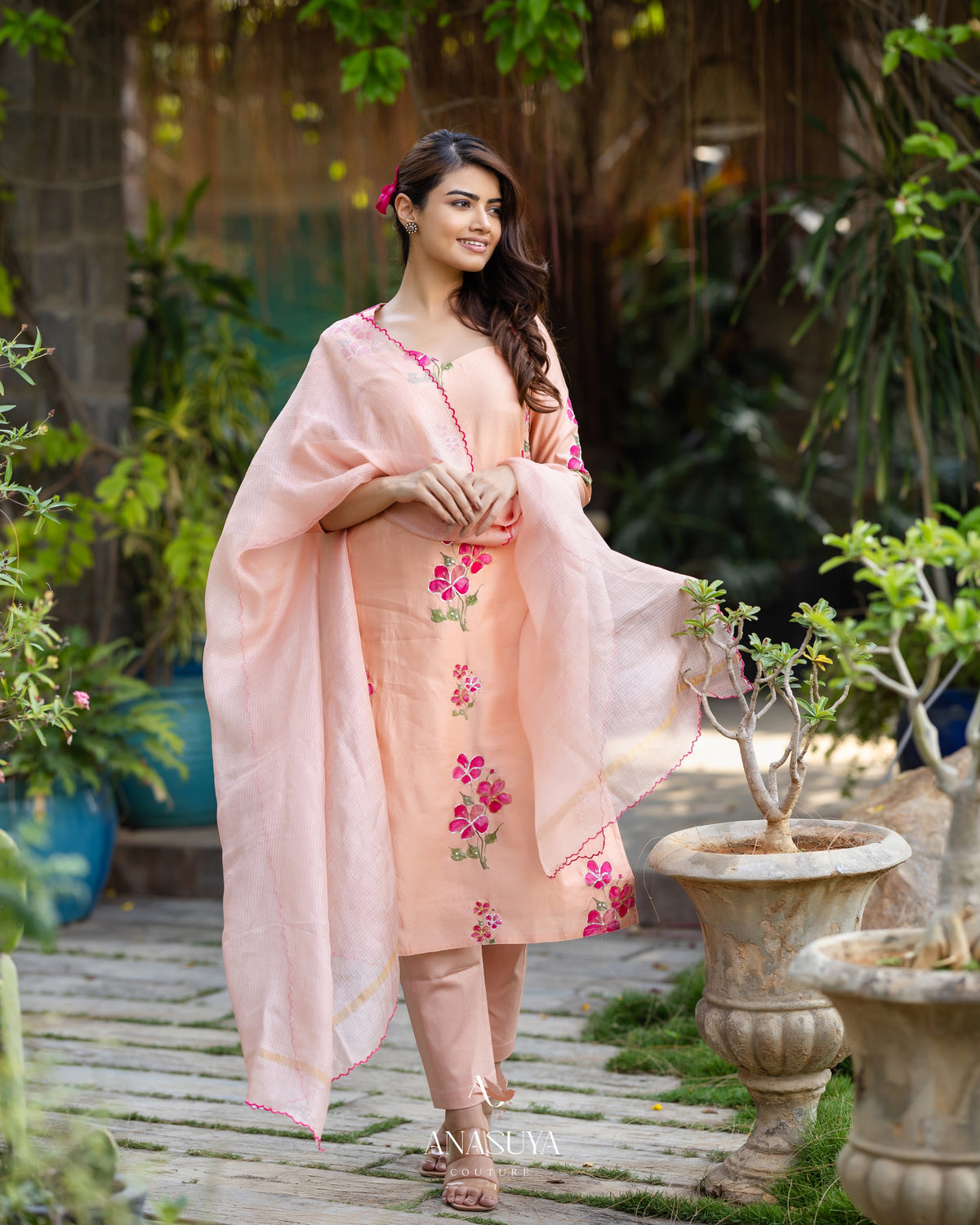 Mushru silk kurthi set
