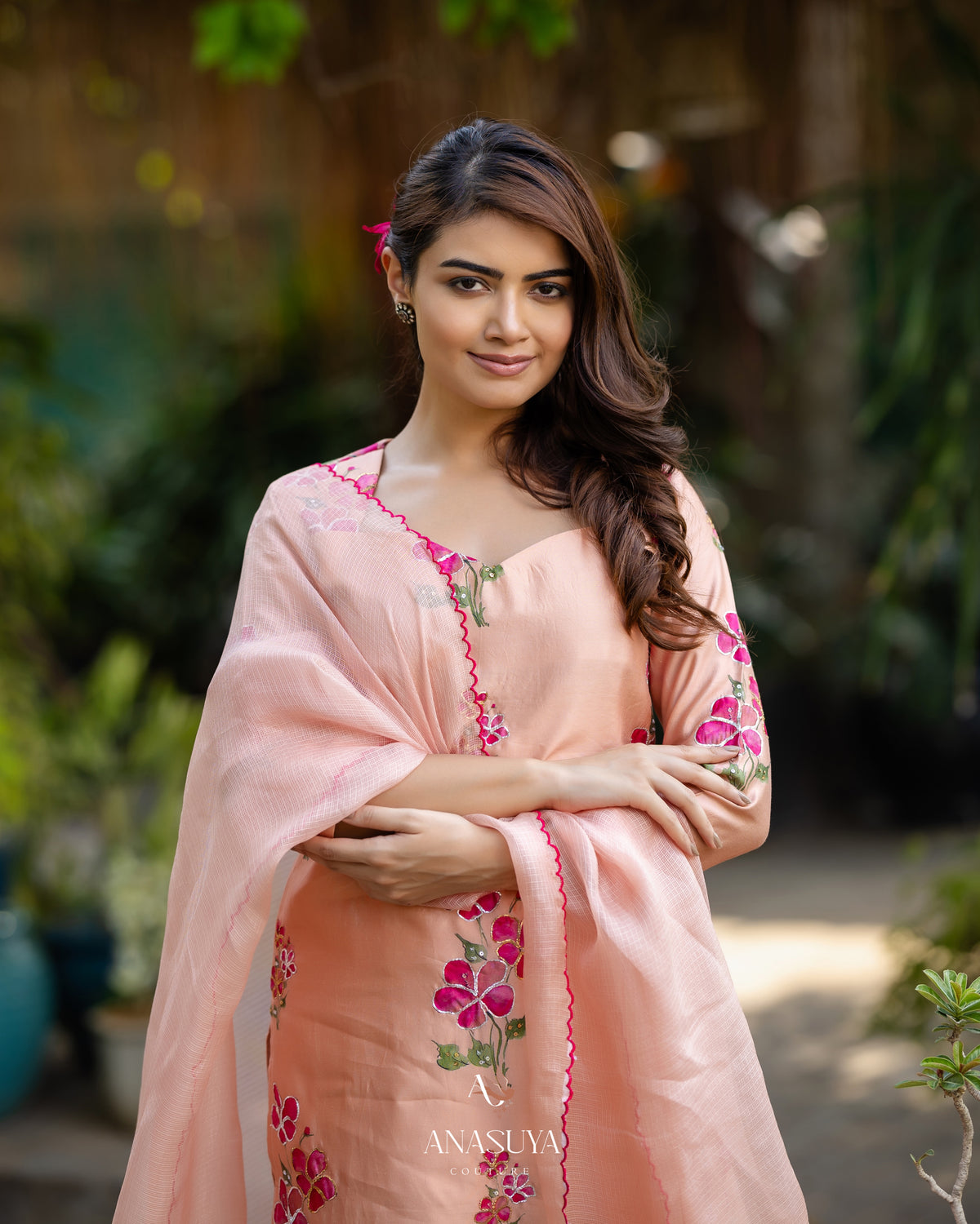 Mushru silk kurthi set