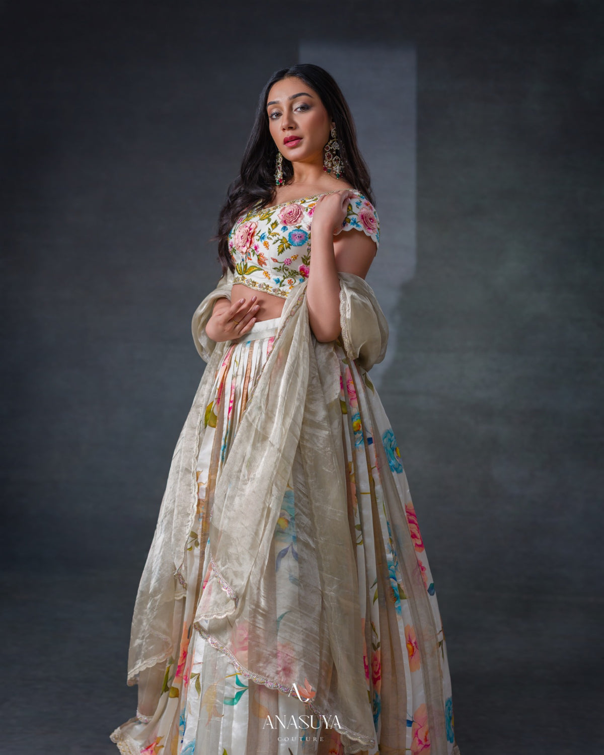 Pure Tissue Lehenga
