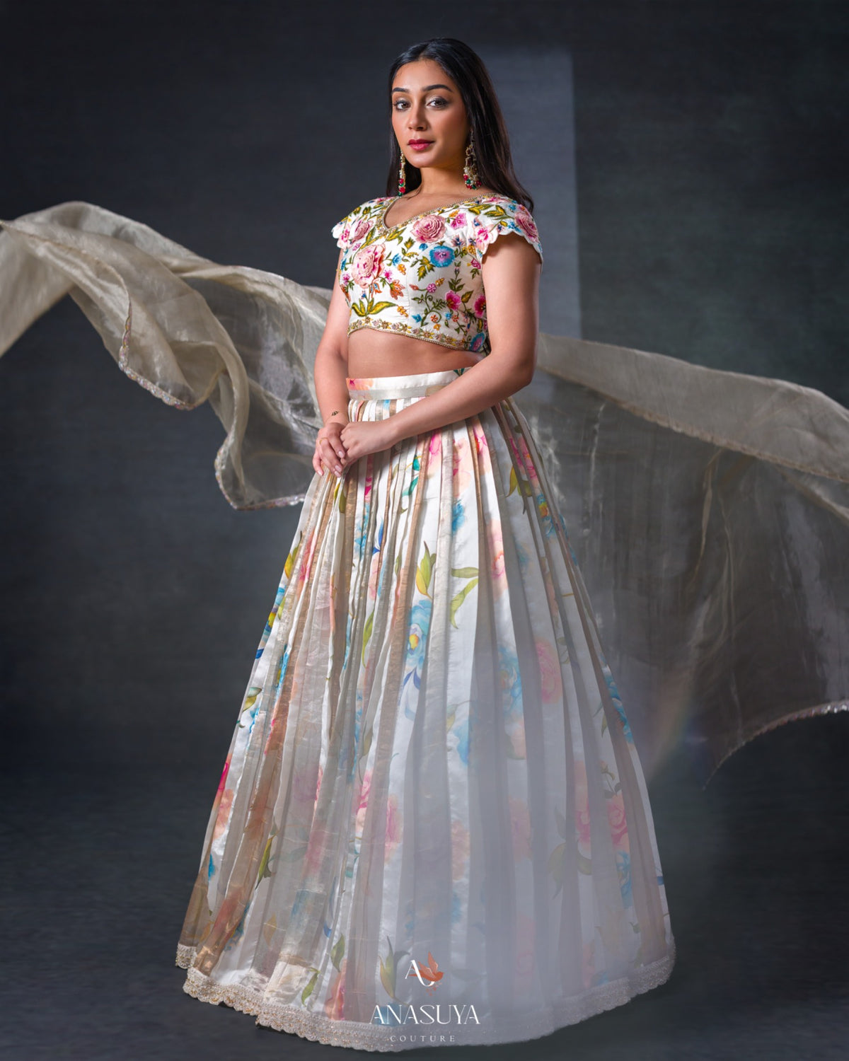 Pure Tissue Lehenga
