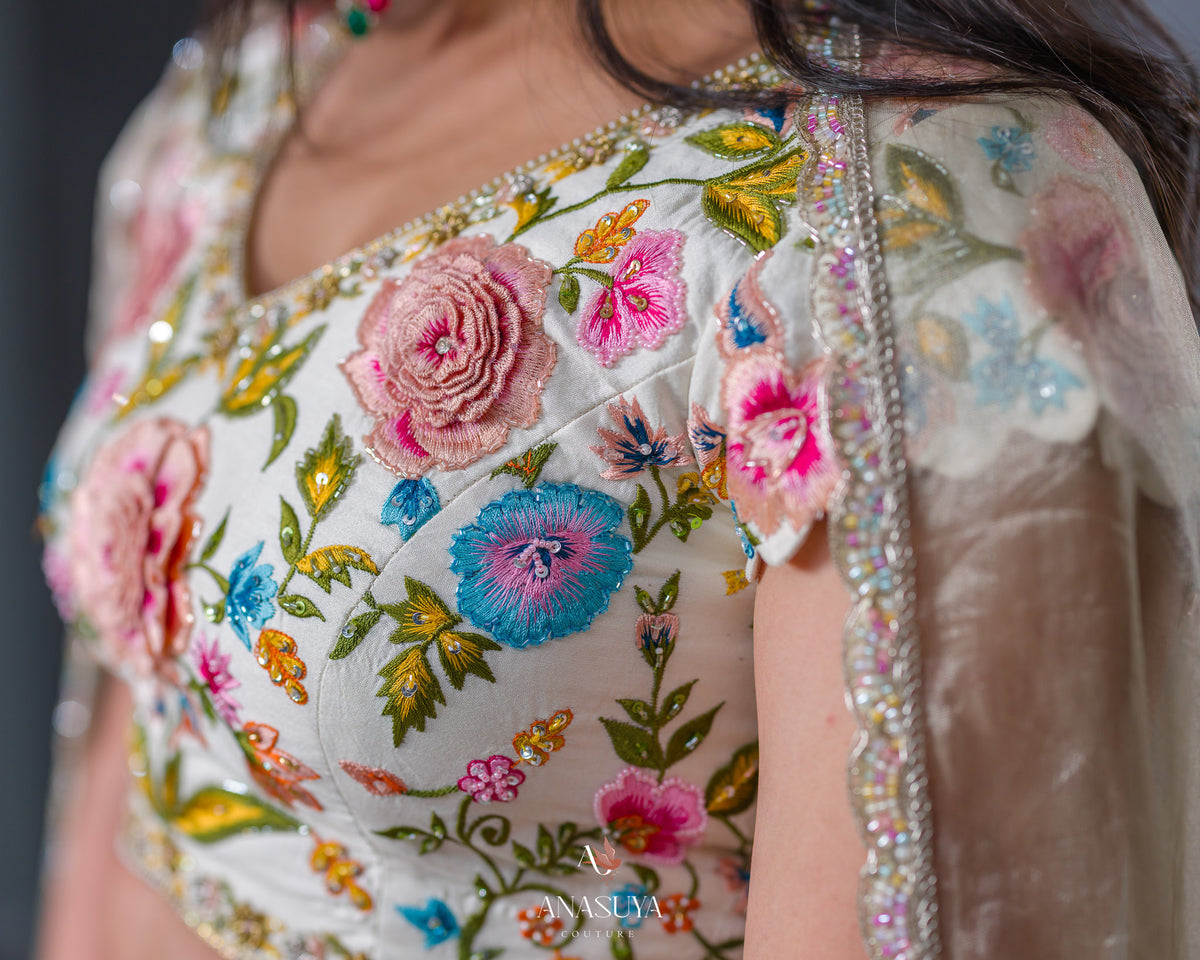 Pure Tissue Lehenga