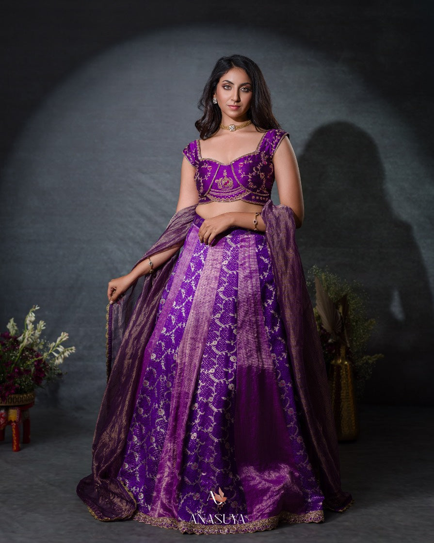 Pure Benaras Tissue Lehanga