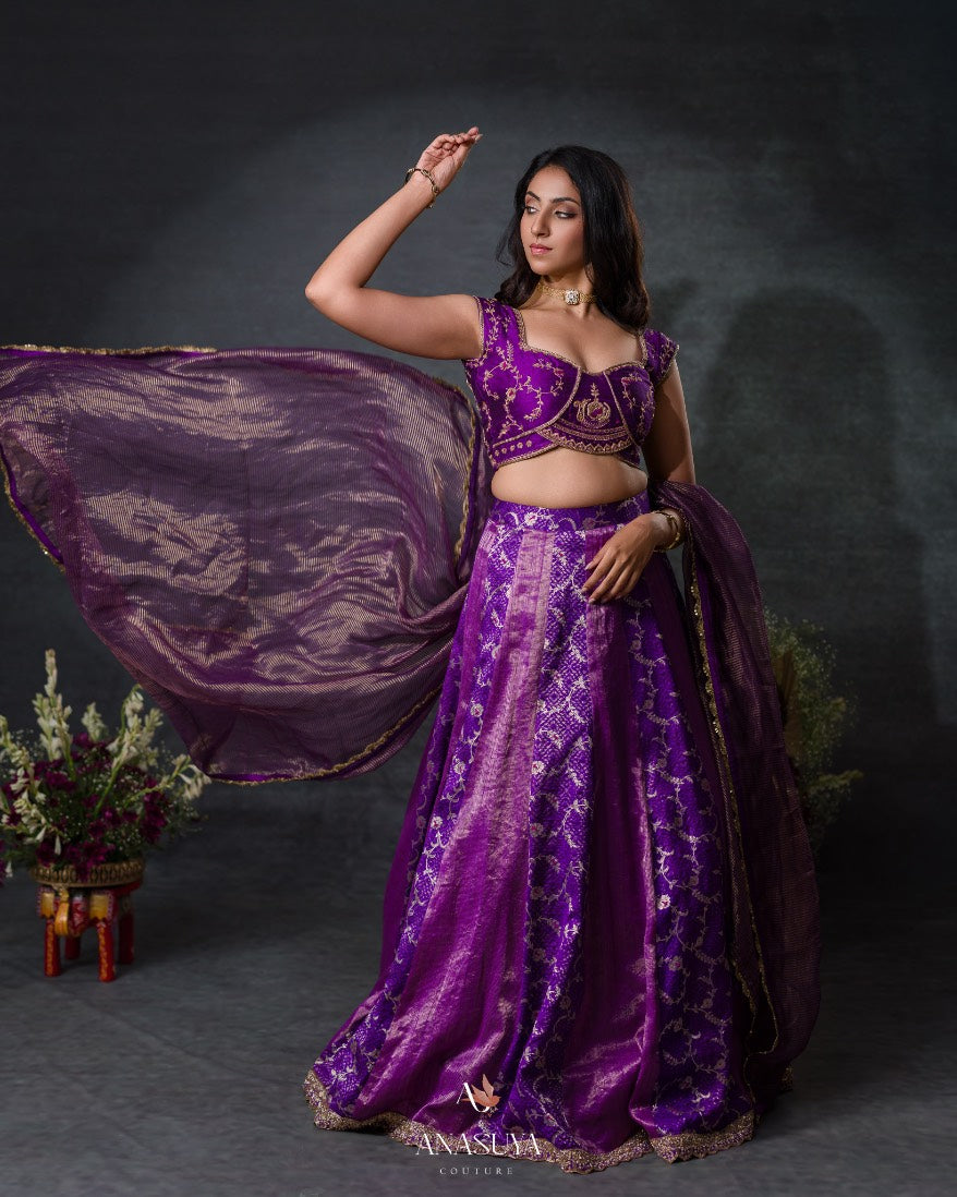 Pure Benaras Tissue Lehanga