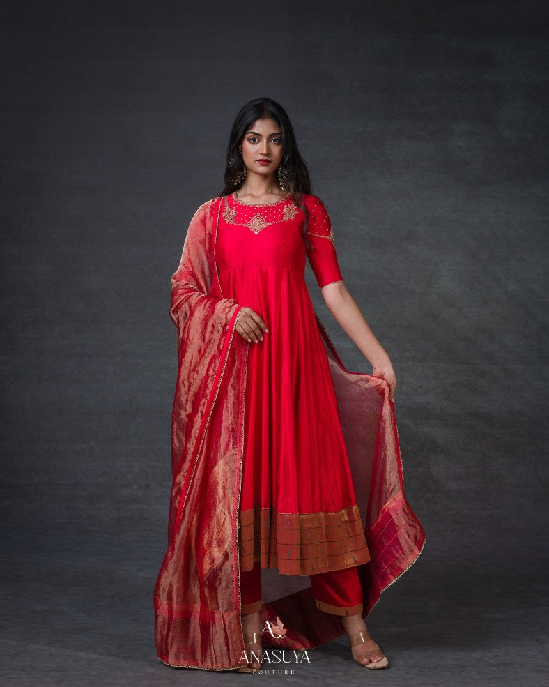 Paithani Fusion Anarkali