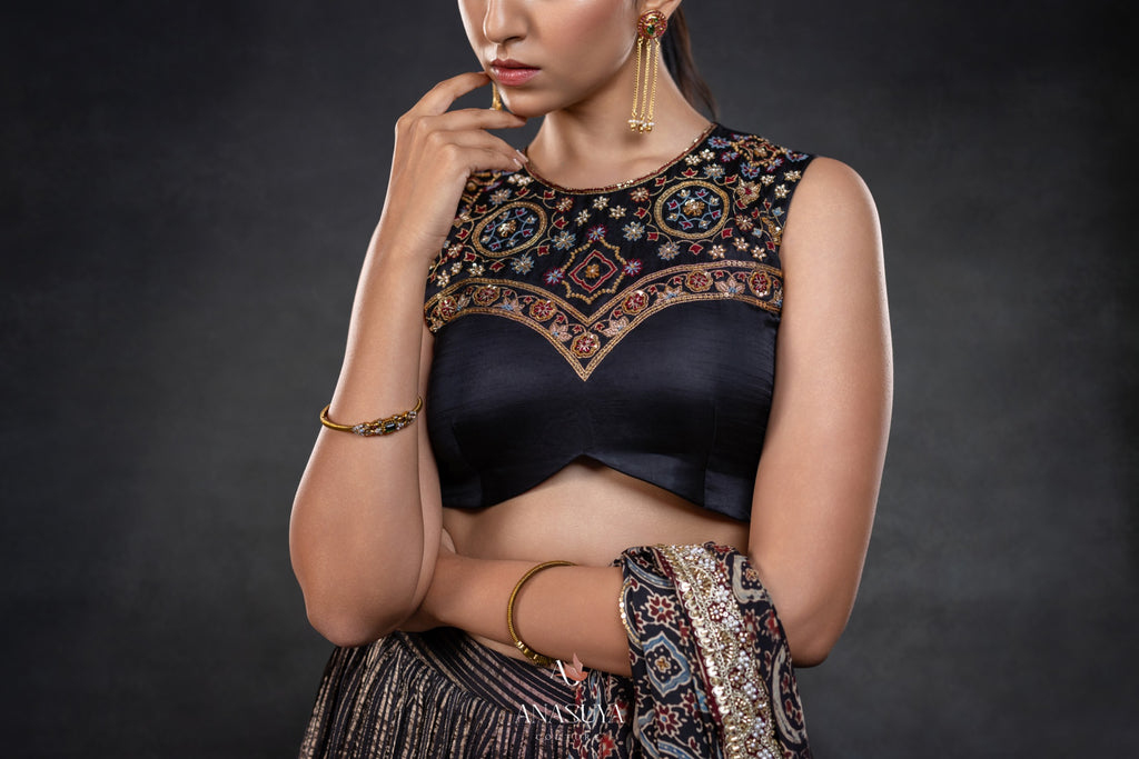 Ajrakh Duppata set