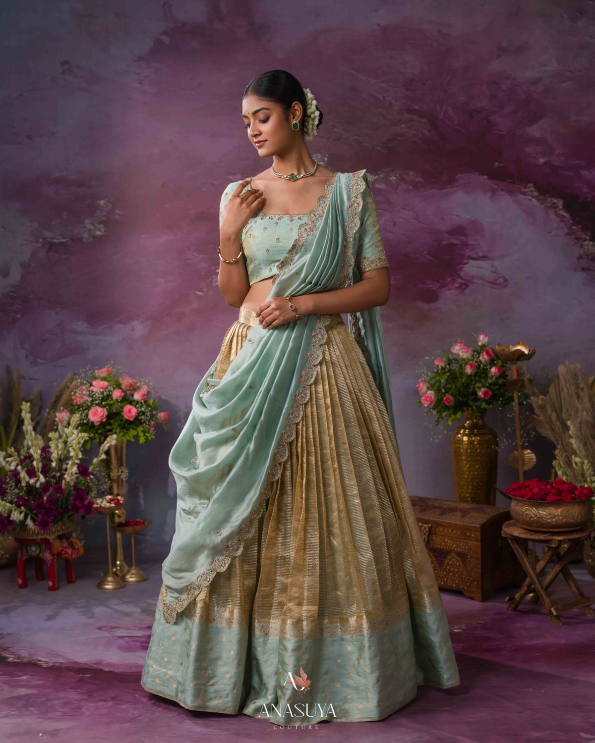 Pure Tissue lehenga