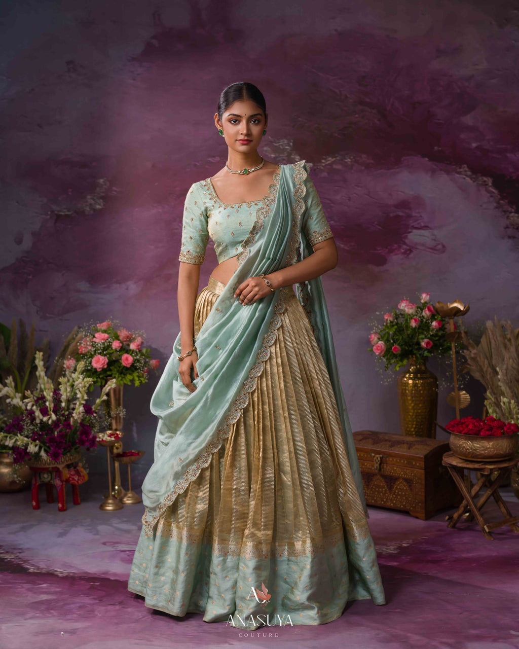 Pure Tissue lehenga