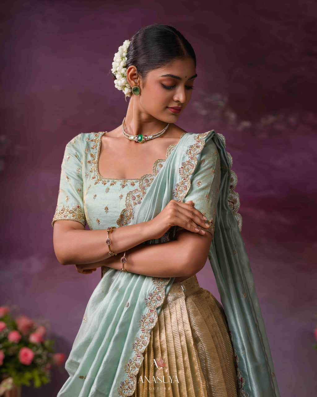Pure Tissue lehenga
