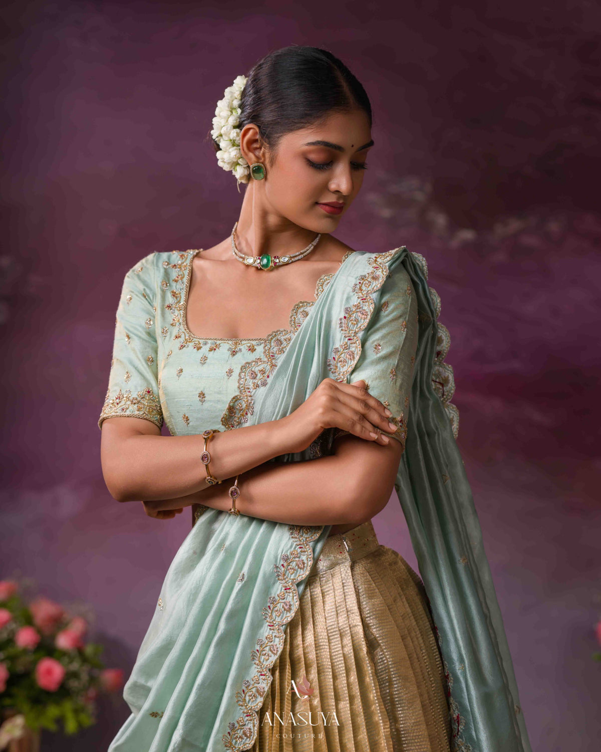 Pure Tissue lehenga
