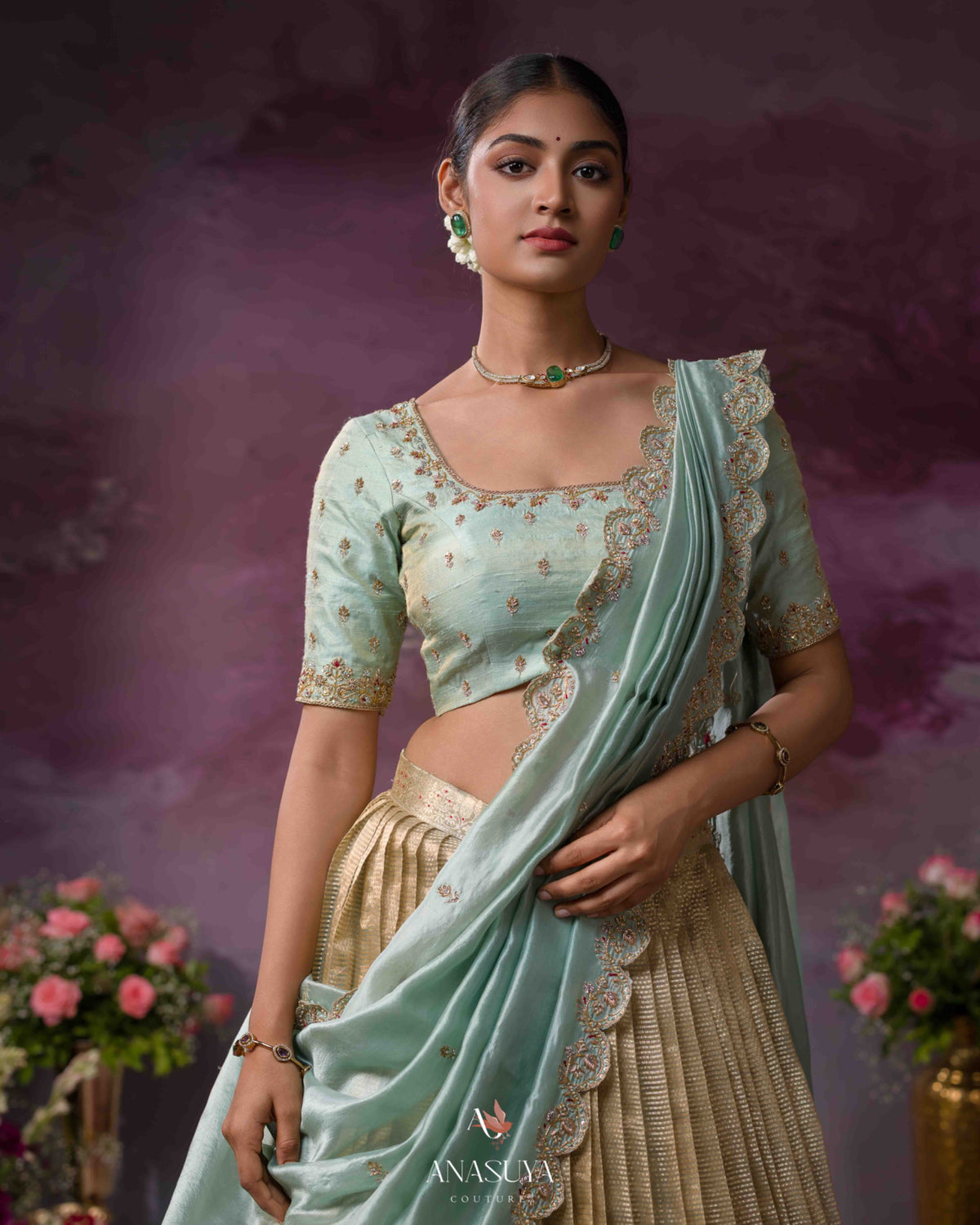 Pure Tissue lehenga