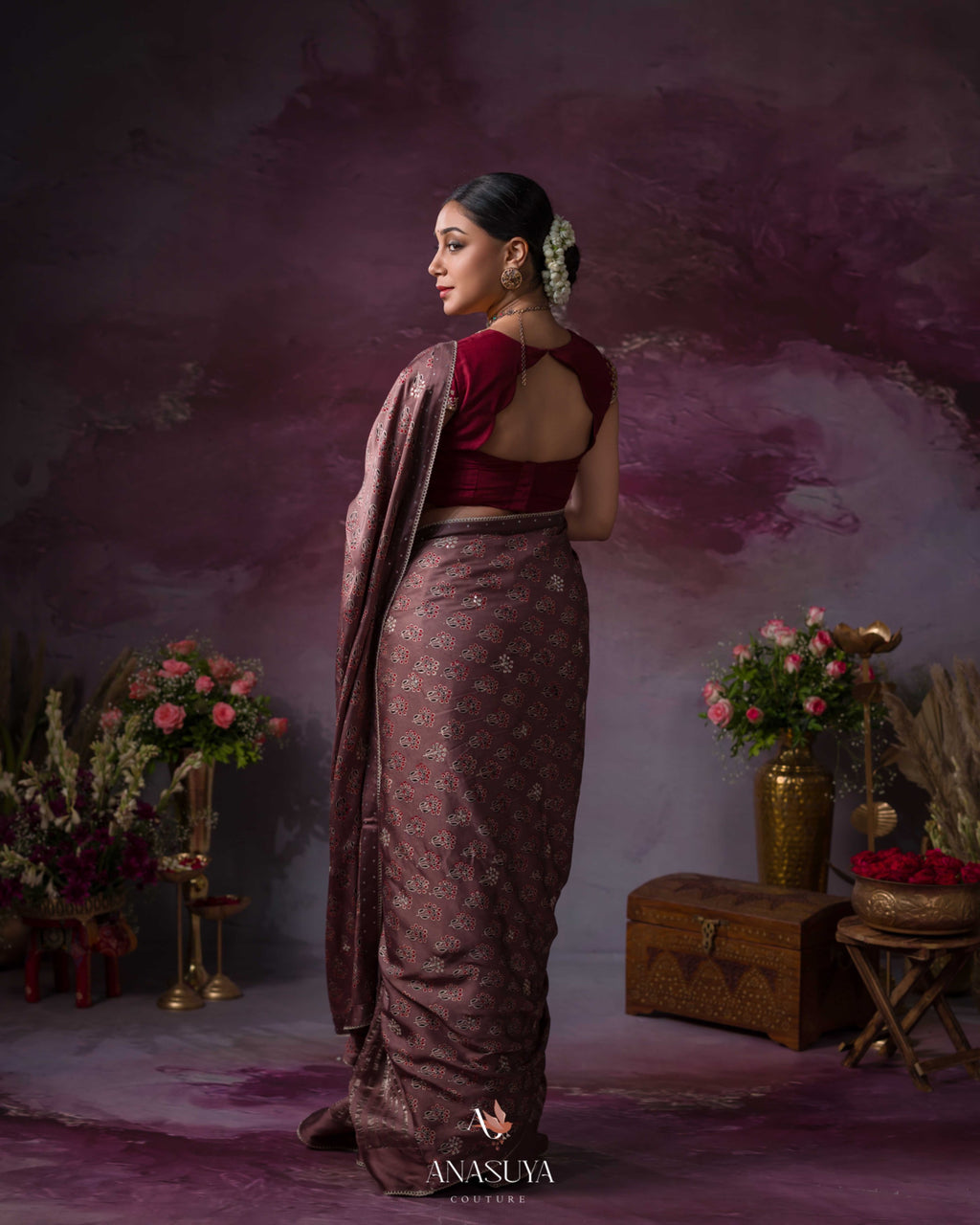 Ajrakh saree
