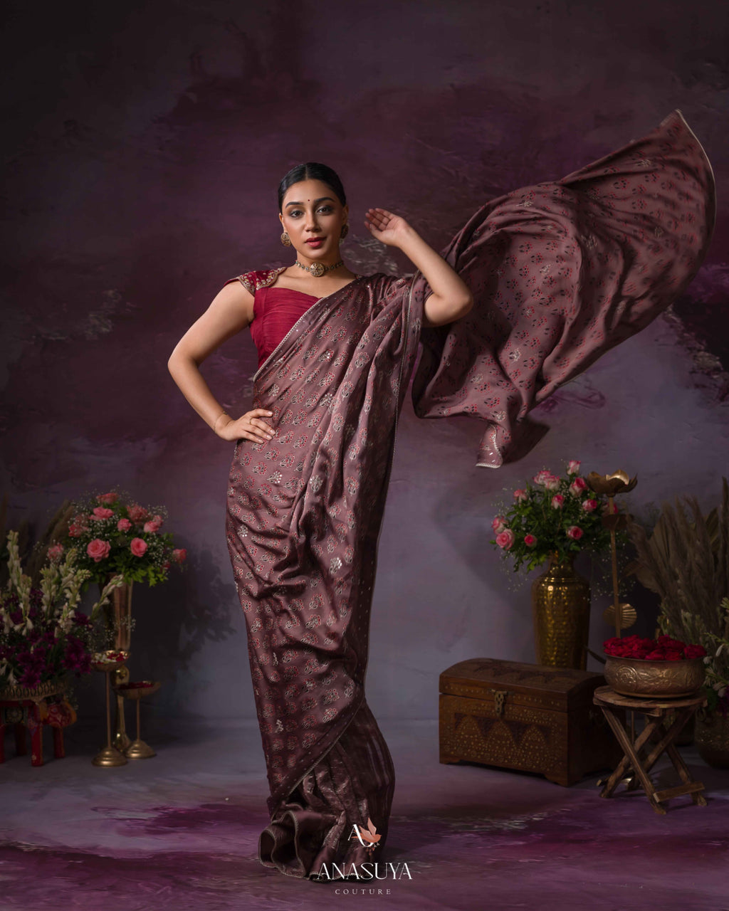 Ajrakh saree