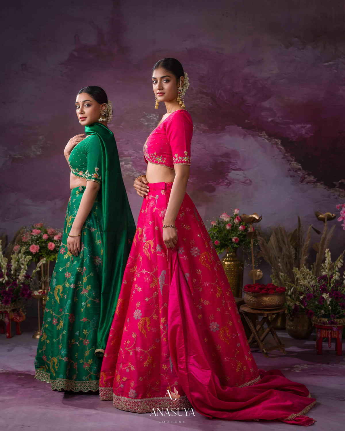 Rawsilk Embroidery lehanga