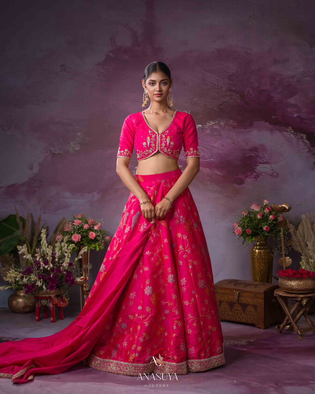 Rawsilk Embroidery lehanga