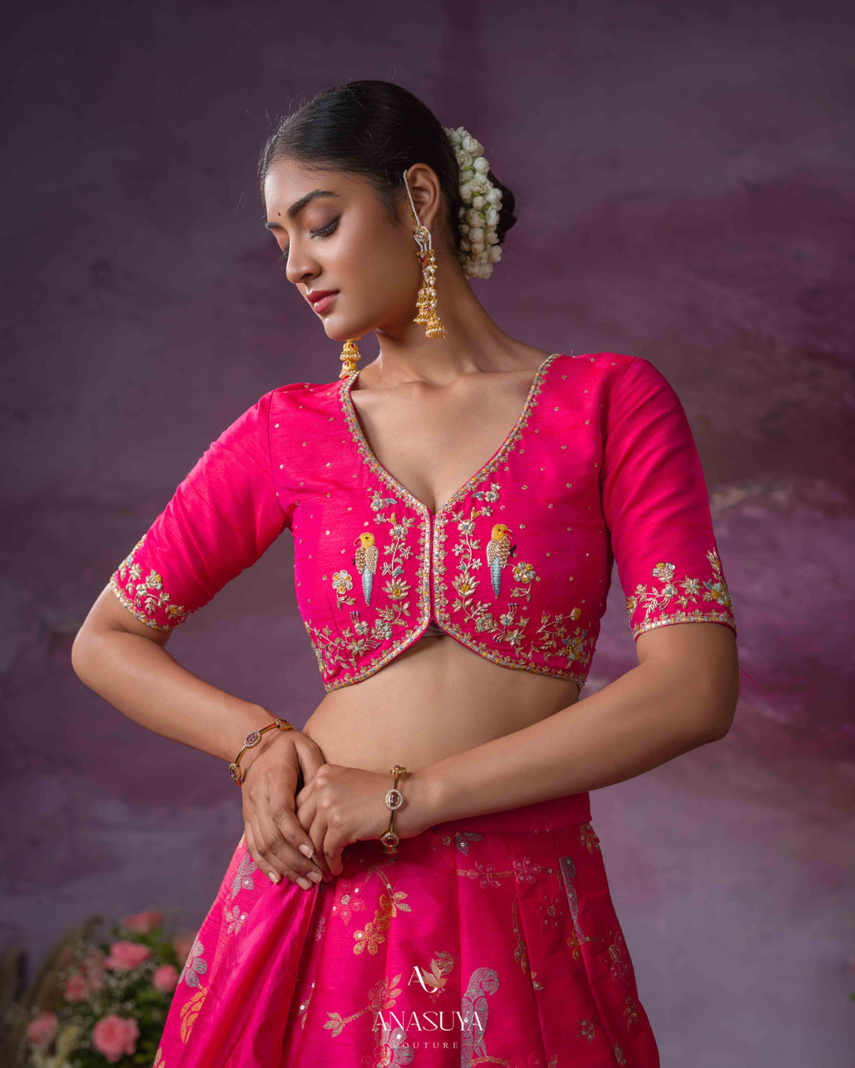 Rawsilk Embroidery lehanga