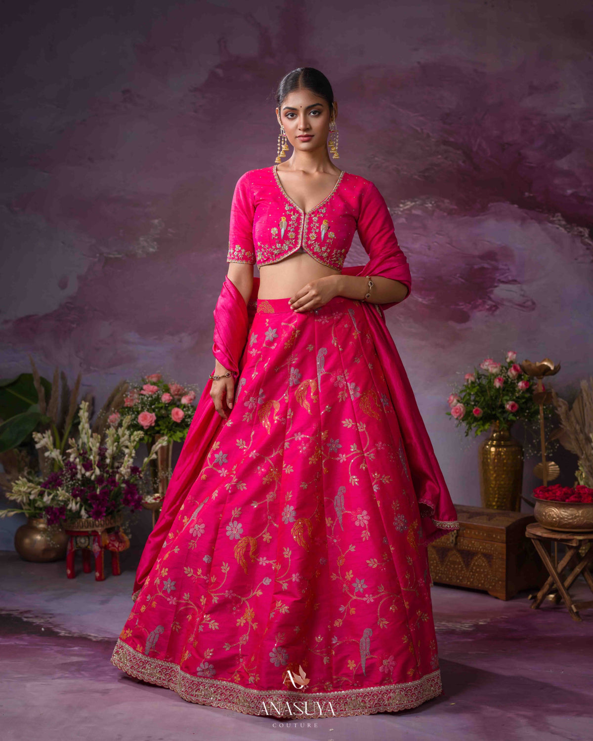 Rawsilk Embroidery lehanga