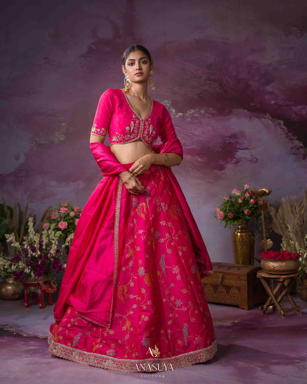 Rawsilk Embroidery lehanga