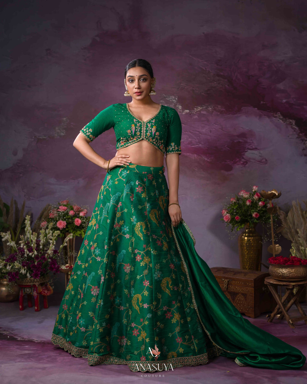 Rawsilk Embroidery lehanga