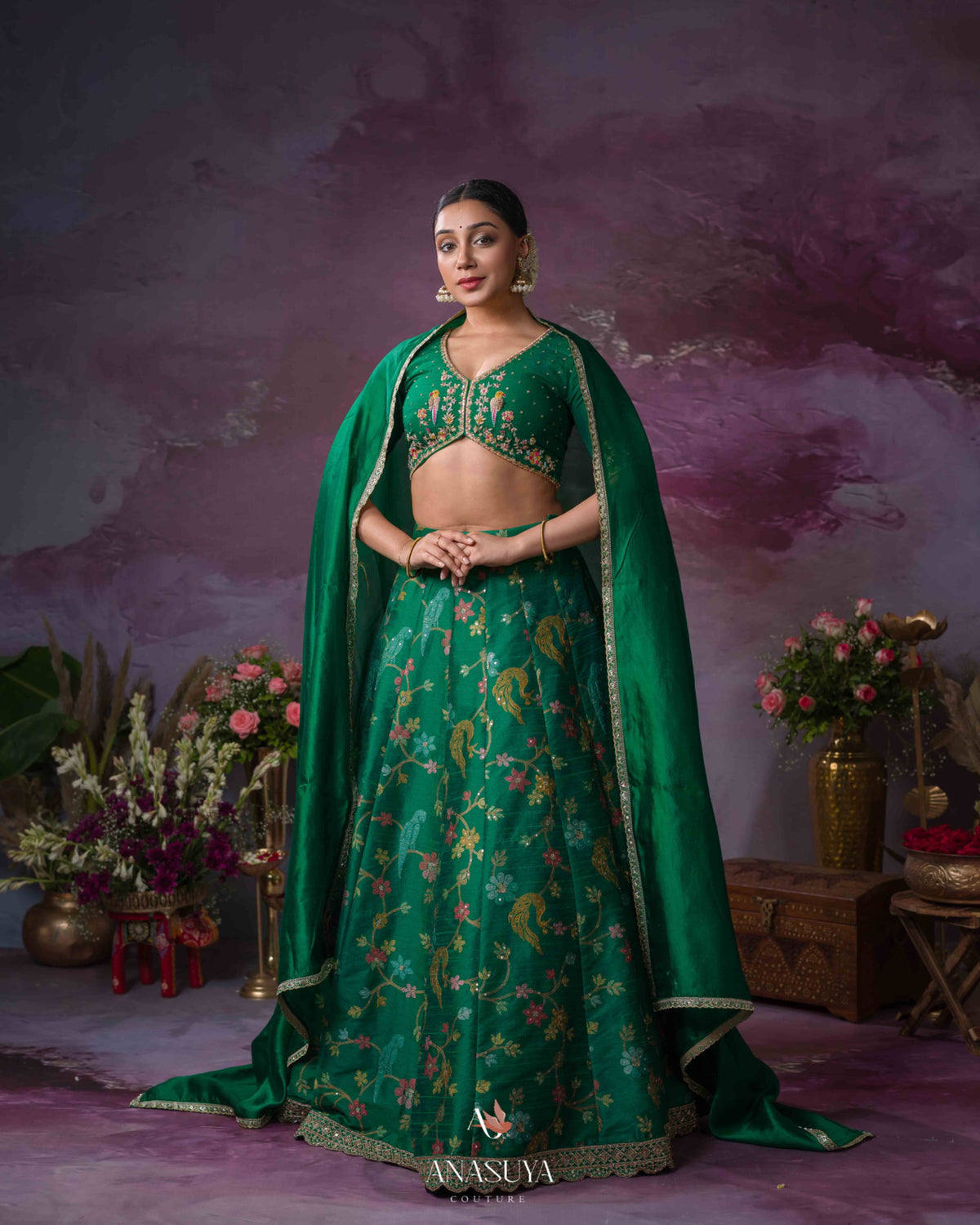 Rawsilk Embroidery lehanga