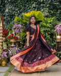 Brown Patola lehenga