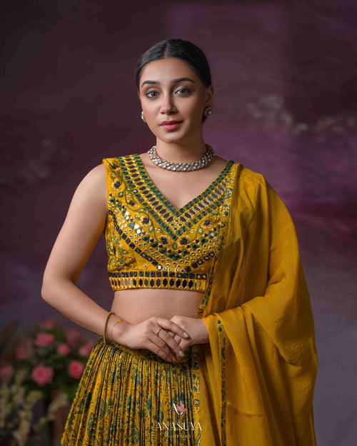 Ajrakh lehenga
