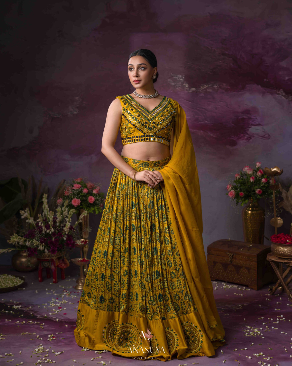Ajrakh lehenga