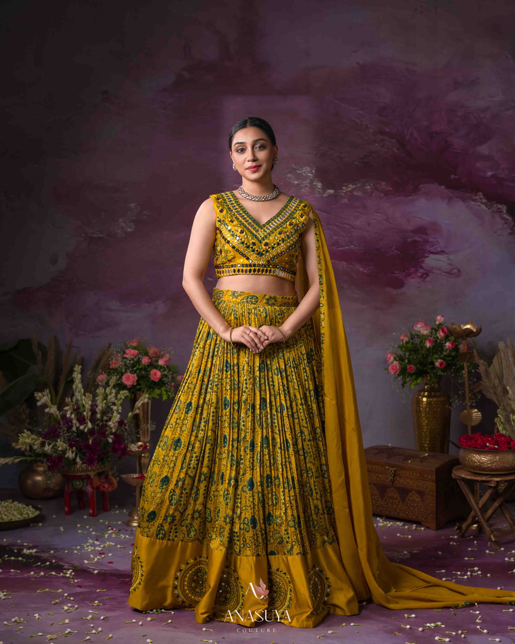 Ajrakh lehenga