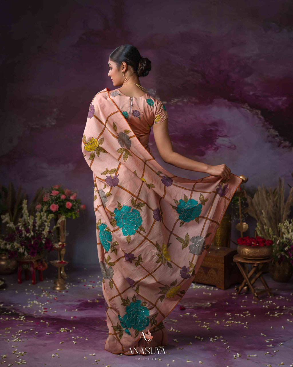 Handpainted Kalamkari Saree