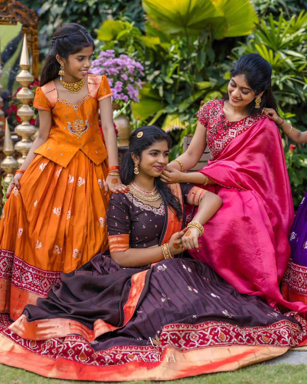 Brown Patola lehenga