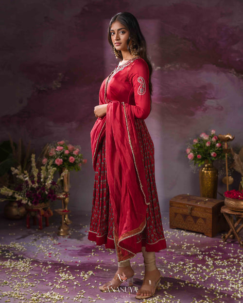 Ajarakh satin Dress