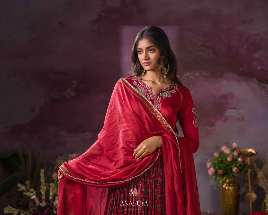 Ajarakh satin Dress