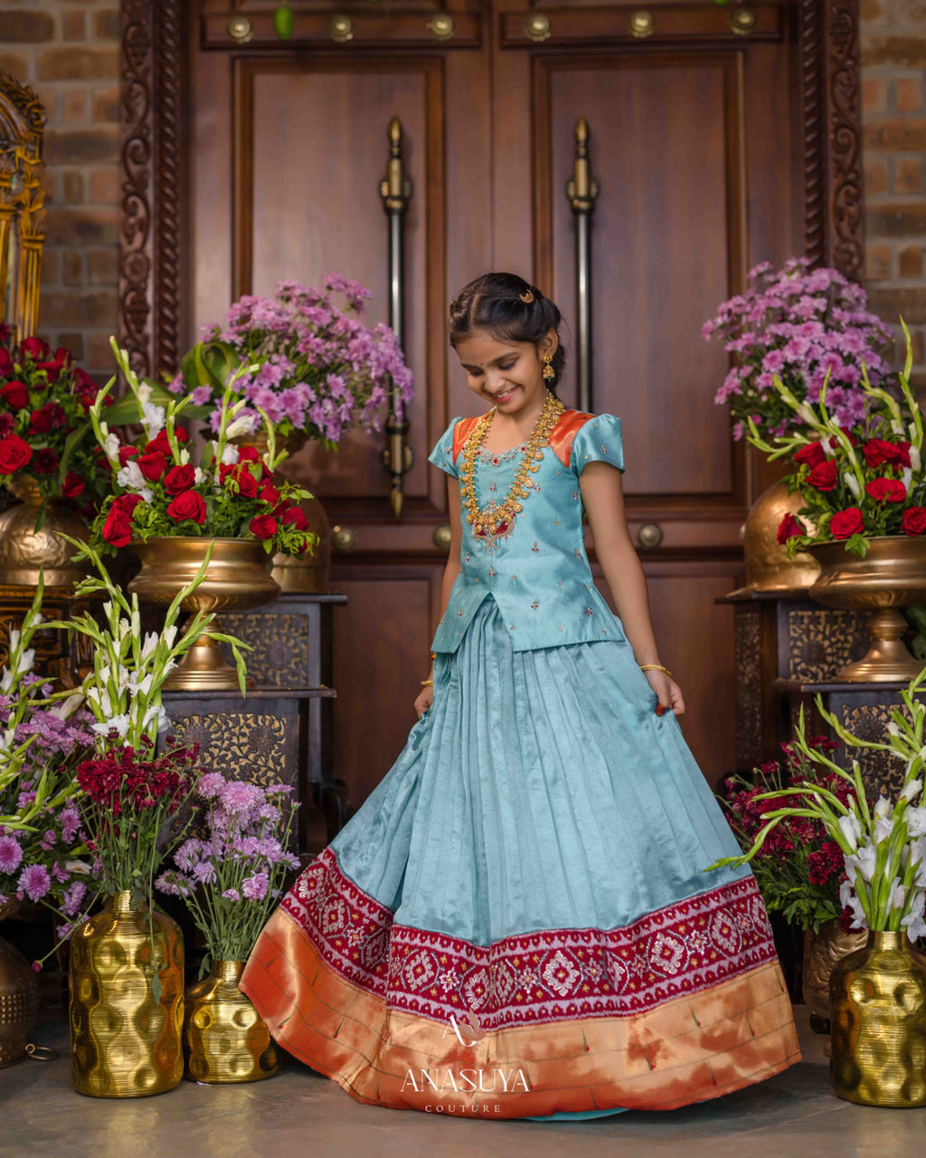 Patola Pithani fusion lehenga