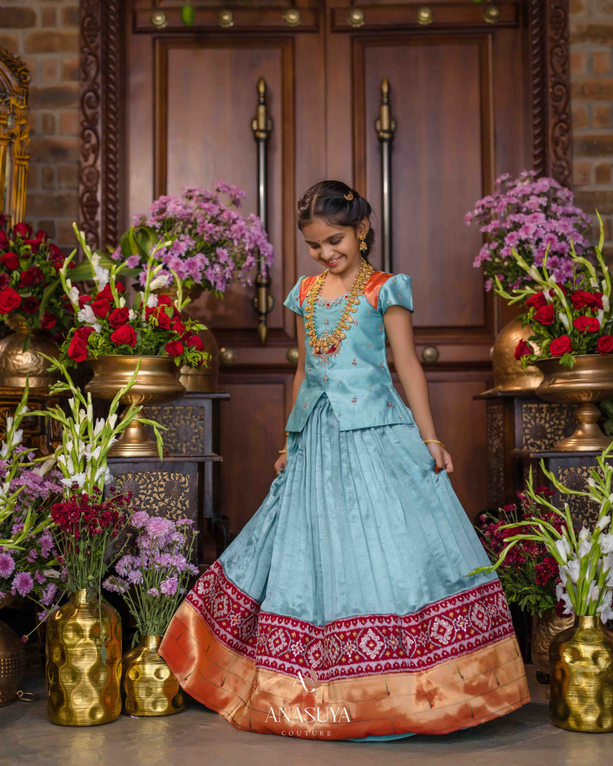 Patola Pithani fusion lehenga