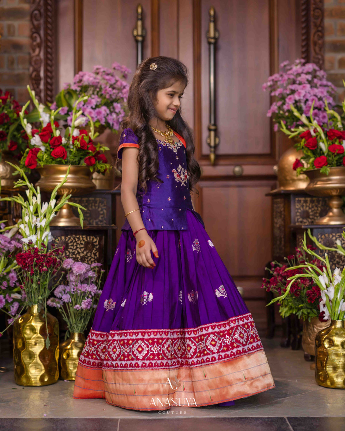 Patola Pithani fusion lehenga