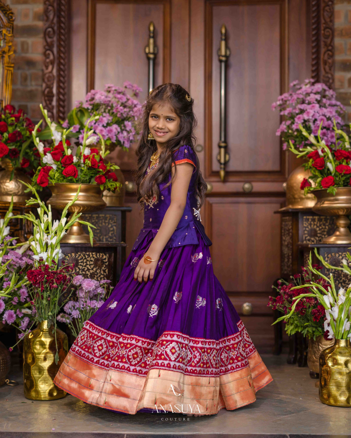 Patola Pithani fusion lehenga