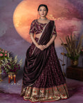 Bandhini Paithani Fusion Lehenga Set – Wine