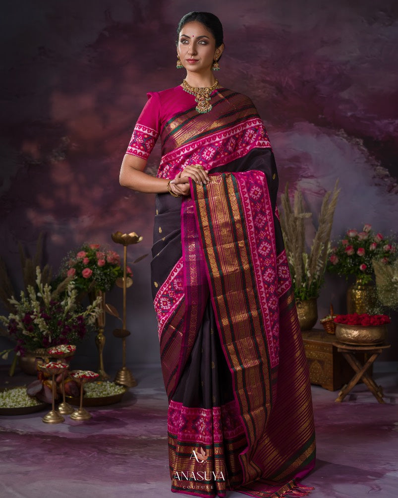 Patola fusion saree