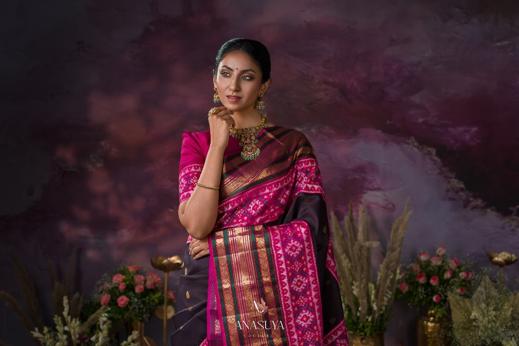 Patola fusion saree